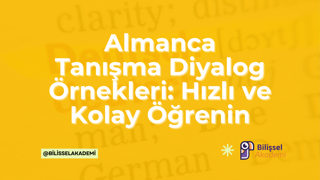 Almanca Tanışma