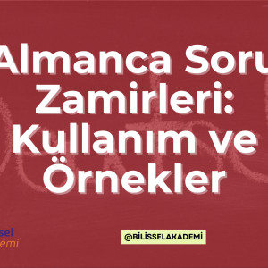 Almanca Soru Zamirleri