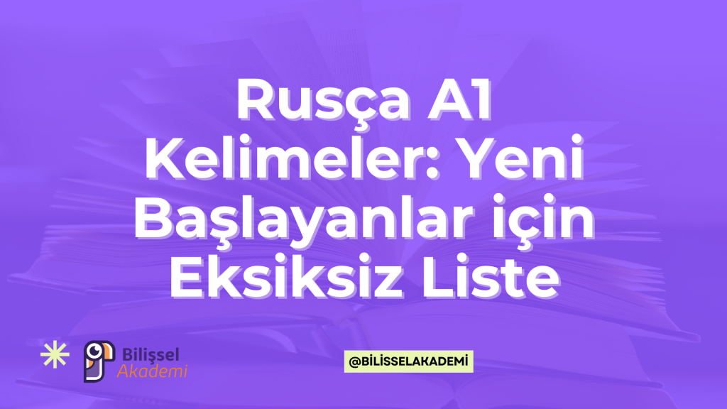 Rusça A1 Kelimeler