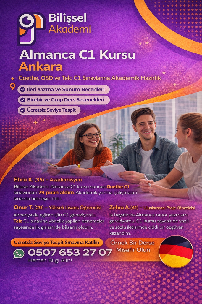 Almanca C1 Kursu Ankara