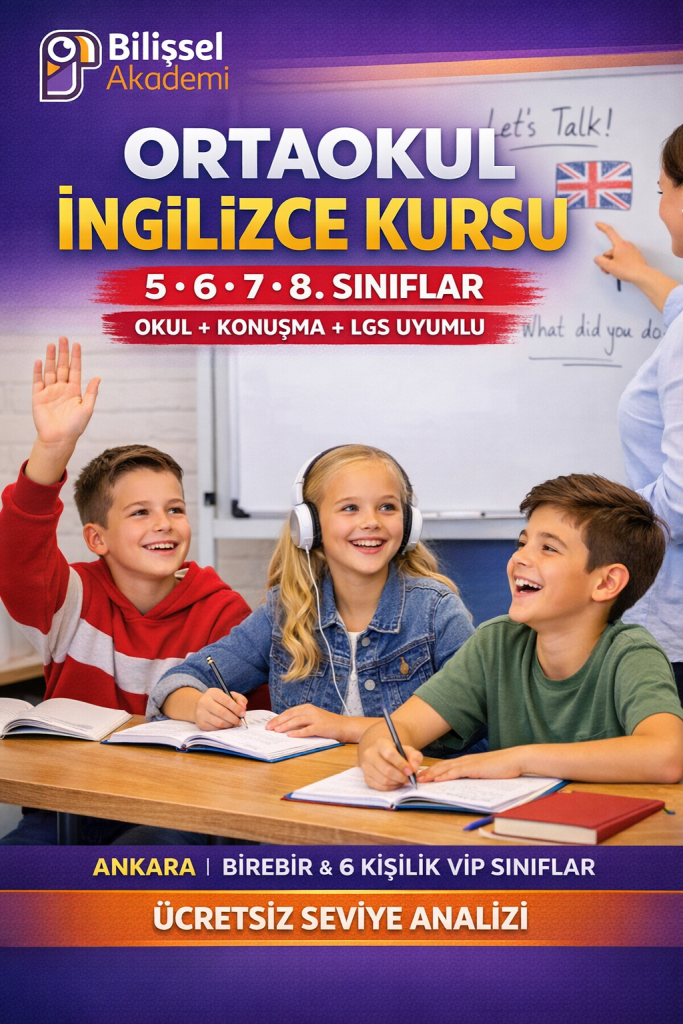 Ortaokul İngilizce Kursu Ankara