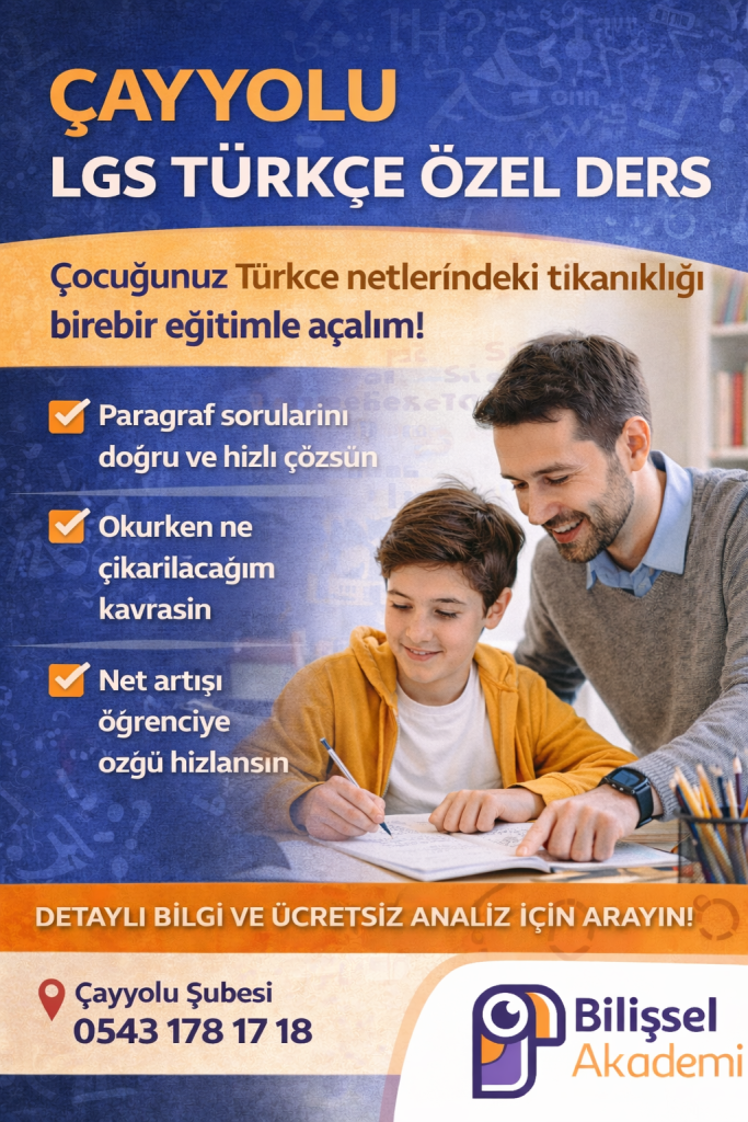 çayyolu lgs türkçe özel ders