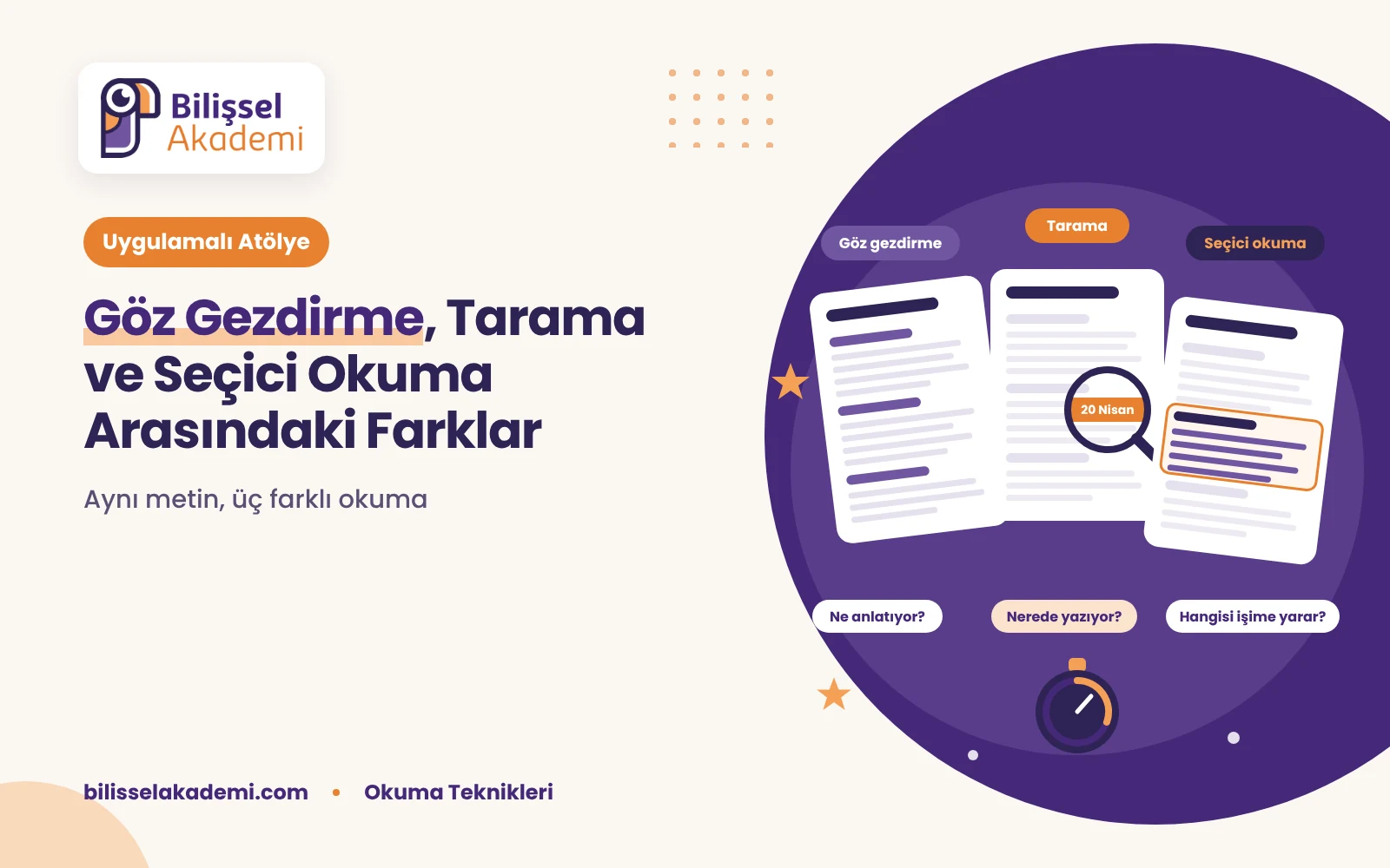 Göz Gezdirme, Tarama ve Seçici Okuma Arasındaki Farklar: Aynı Metinle Uygulamalı Rehber