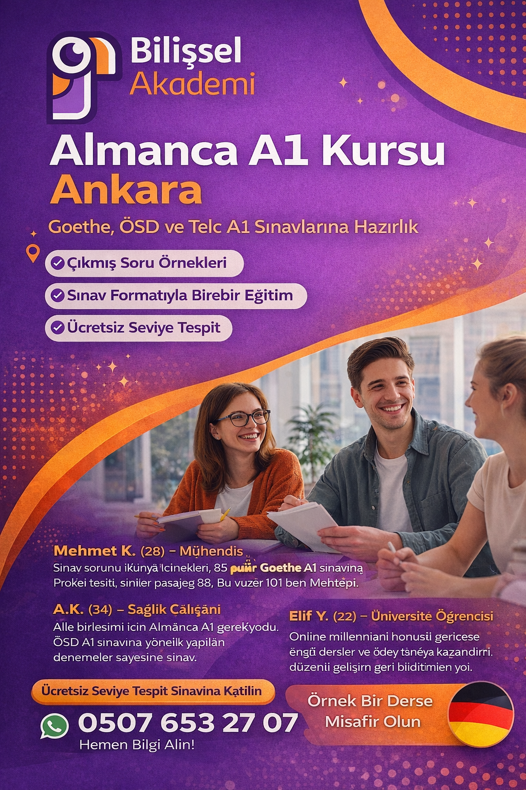 Almanca A1 Kursu Ankara – Goethe, ÖSD ve Telc Sınavlarına Hazırlık